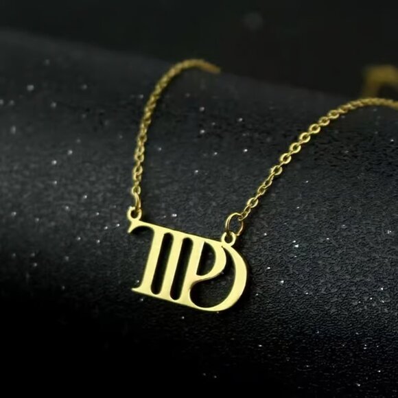 NEW Taylor Swift Inspired TTPD Gold Necklace - Picture 1 of 2